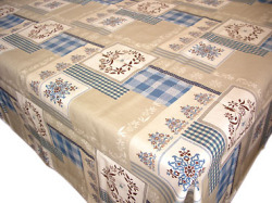 Coated tablecloth (Christmas Auron. blue) - Click Image to Close